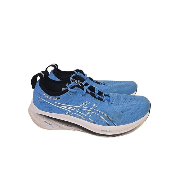 Asics Men's Gel Nimbus 26 1011B74 Running Shoe Blue White Size 11.5M - Picture 2 of 7